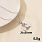 304 Stainless Steel Insects Pendant Necklace, Cable Chain Necklaces