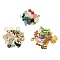 100G Glass Bead, with 10Pcs Alloy Enamel Pendant Decoration, for DIY Finding, Mixed Shapes, 31~58.5mm