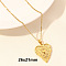 Stainless Steel Heart-shaped Necklace Jewelry DIY Accessories,PVD Vacuum Plating, Real 18K Gold Plated, 15.75 inch(40cm)