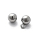304 Stainless Steel Charms, Round Charm, Stainless Steel Color, 9x6mm, Hole: 1.6mm