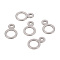 Non-Tarnish 304 Stainless Steel Hanger Rings, Ring, Stainless Steel Color, 14x9.5x6.5x1mm, Hole: 2mm, Inner Diameter: 6.5mm