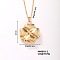 Fashion Elegant Golden Plated 304 Stainless Steel Pendant Necklaces, with Cable Chain for Women Girl, Clover, 15.75 inch(40cm)+5cm