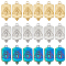 18Pcs 3 Colors 201 Stainless Steel Pendants, Rectangle with Bees, Mixed Color, 29x14x2mm, Hole: 2.5mm, 6pcs/color