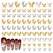 CHGCRAFT 200Pcs 8Style 3D Butterfly Nail Art Charms Butterfly Nail Charms Nail Art Decoration Accessories for Nail Art Decoration Craft Jewelry DIY