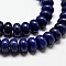 Natural Lapis Lazuli Bead Strands, Rondelle, Dyed, 8x5mm, Hole: 1mm, about 76pcs/strand, 15 inch