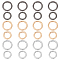 24Pcs 6 Styles Alloy Spring Gate Rings, O Rings, Mixed Color, 28.5~34x4.7mm, 4pcs/style