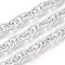 Aluminium Rope Chains, Unwelded, with Spool, Platinum, 18x13x2mm, about 32.81 Feet(10m)/Roll