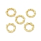 Brass Linking Rings, Cadmium Free & Nickel Free & Lead Free, Retro Twisted Ring, Long-Lasted Plated, Real 14K Gold Plated, 6x1mm, Inner Diameter: 4mm
