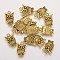Zinc Tibetan Style Alloy Pendants, Halloween, Cadmium Free & Lead Free, Owl, Antique Golden Color, about 16mm long, 10mm wide, 3mm thick, hole: 1.5mm