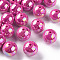 Opaque Acrylic Beads, AB Color Plated, Round, Camellia, 20x19mm, Hole: 2~3mm