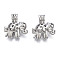 Rack Plating Alloy Locket Pendants, Cadmium Free & Lead Free, Elephant, Platinum, 21x20x10.5mm, Hole: 3x4.5mm