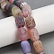Natural Weathered Agate Beads Strands, Dyed & Heated, Barrel, Mixed Color, 17~18x12.5~13mm, Hole: 1.2~1.4mm, about 22pcs/strand, 15.08''(38.3cm)
