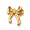 304 Stainless Steel Pendants, Bowknot Charm, Ion Plating(IP), Real 18K Gold Plated, 19.5x17.5x4.5mm, Hole: 1mm