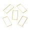 201 Stainless Steel Linking Rings, Rectangle, Golden, 25.5x13x1mm