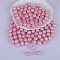 Round Silicone Focal Beads, Pearl Pink, 15mm, Hole: 2mm