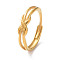 Ion Plating(IP) 304 Stainless Steel Infinity Adjustable Rings, Golden, Inner Diameter: 19.7mm
