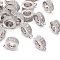 Rack Plating Brass Micro Pave Cubic Zirconia Tube Bails, Loop Bails, Flat Round, Cadmium Free & Lead Free, Platinum, 8.5x6.5x3mm, Hole: 1mm, Inner Diameter: 4mm