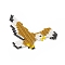 Handmade Loom Pattern MIYUKI Seed Beads, Eagle Pendants, Peru, 38x51x1.4mm