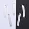 Tarnish Resistant 304 Stainless Steel Links Connectors, Manual Polishing, Stamping Blank Tags, Rectangle, Stainless Steel Color, 38x6x1.8mm, Hole: 1.8mm