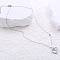 Stainless Steel Love Heart Pendant Necklaces for Women, Stainless Steel Color