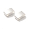 Brass Bead, Lead Free & Cadmium Free, Rectangle, 925 Sterling Silver Plated, 2.5x5x2mm, Hole: 0.9mm