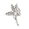 Non-Tarnish 304 Stainless Steel Pendants, with Jump Ring, Angel Charms, Stainless Steel Color, 32x22x2.5mm, Hole: 3mm