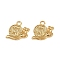 304 Stainless Steel Pendants, Ion Plating(IP), Snail Charms, Real 18K Gold Plated, 16.5x16x2mm, Hole: 2.5mm