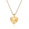 Stainless Steel Heart Pendant Necklaces for Women, Golden, 16.54 inch(42cm)