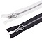 Nylon Garment Accessories, Zip-fastener Component Sets, Nylon and Brass Zipper & Alloy Zipper Puller, Platinum, Mixed Color, 800~828x31x2.5mm, 4strands/set