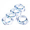 Transparent Resin Finger Rings, AB Color Plated, Light Sky Blue, US Size 6 3/4(17.1mm)
