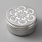 Aluminium Shallow Round Candle Tins, with Hollow Lids, Empty Tin Storage Containers, Auspicious Cloud Pattern, 7.05x3.45cm, Inner Diameter: 6.45x3.25cm
