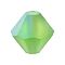 Preciosa® Crystal Beads, Czech Crystal, Bicone(451 69 302 Rondelle), 50520 20019 Peridot AB Matt, 6mm, Hole: 1mm
