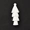 Polyester Tassel Pendants, White, 84~85x28~35mm