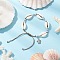 Alloy Turtle Charm Bracelets, ABS Imitation Pearl & Natural Cowrie Shell Beads Bracelets for Women, Camel, 2~3-3/8 inch(5.05~8.5cm) 
