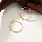304 Stainless Steel Hoop Earrings, Huggie Hoop Earrings for Women, Ring, Real 18K Gold Plated, 30mm