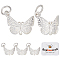5Pcs 925 Sterling Silver Pendants, with 925 Stamp, with Jump Ring, Butterfly Charms, Silver, 16x12x2mm, Hole: 4mm