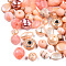 Acrylic Beads, Mixed Shapes, Pink, 5.5~28x6~20x3~11mm, Hole: 1~5mm