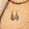 Teardrop Bohemian Style Zinc Alloy Dangle Earrings, with Iron, Antique Silver, 61x20mm