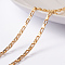 Ion Plating(IP) 304 Stainless Steel Box Chains, Unwelded, with Spool, Golden, 4x2x1mm, about 65.61 Feet(20m)/roll