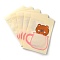 Plastic Zip Lock Bag, Storage Bags, Self Seal Bag, Top Seal, with Cup Shape Window, Rectangle, Lemon Chiffon, Bear Pattern, 23.2x16x0.15cm, Unilateral Thickness: 3.9 Mil(0.1mm)