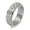 Non-Tarnish Stainless Steel Rotating Ring, for Men and Women, Stainless Steel Color, US Size 10, 8mm, Inner Diameter: 19.8mm