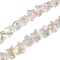 Electroplate Transparent Glass Beads Strands, Star, Faceted, Half Plated, Lavender, 7.5x8x5mm, Hole: 0.7mm, about 80pcs/strand, 21.56''(54.75cm)