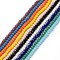 Faceted Rondelle Glass Beads Strands, Mixed Color, 3.5x2.5~3mm, Hole: 0.8mm, about 125~128pcs/strand, 13.7~14.1 inch(35~36cm)
