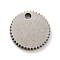 Non-Tarnish 304 Stainless Steel Charms, Stamping Blank Tag, Flat Round Charm, Stainless Steel Color, 8x1mm, Hole: 1mm