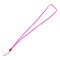 Rubber Lanyard Straps, with Plastic Findings, Deep Pink, 15.3 inch