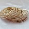 Brass Rhinestone Tennis Bracelets, Stretch Bracelets for Women, Square, Lt.Col.Topaz, Inner Diameter: 2-1/8 inch(5.25cm)
