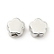 Brass Beads, Cadmium Free & Lead Free, Flower, Platinum, 5x5x2.5mm, Hole: 1.4mm