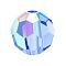 Preciosa® Crystal Beads, Czech Crystal, 451 19 602 Round, 30050 200 Sapphire AB, 5mm, Hole: 1mm