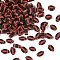 Handmade Polymer Clay Beads, Rugby, Red, 10.5x6.5x4.5mm, Hole: 1.4mm