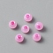 Handmade Lampwork Beads, Rondelle, Pearl Pink, 4x2.5mm, Hole: 1mm, 150pcs/bag